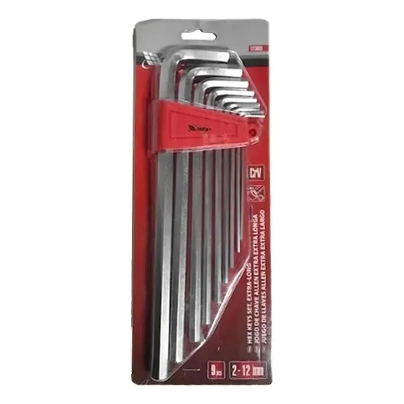 3x Jogo De Chave Allen Extra Longo 2,0-12mm 9pcs Mtx