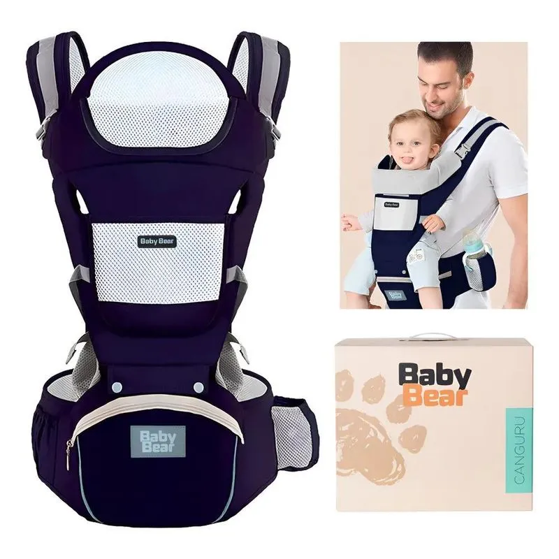 Bolsa Canguru Ergonômico Baby Bear Premium 12 Posições 4 Em