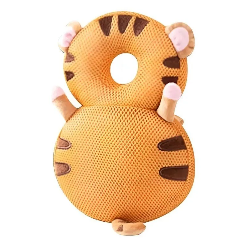 Mochila Protetor Cabeça Bebe Almofada Anti-q Tigre