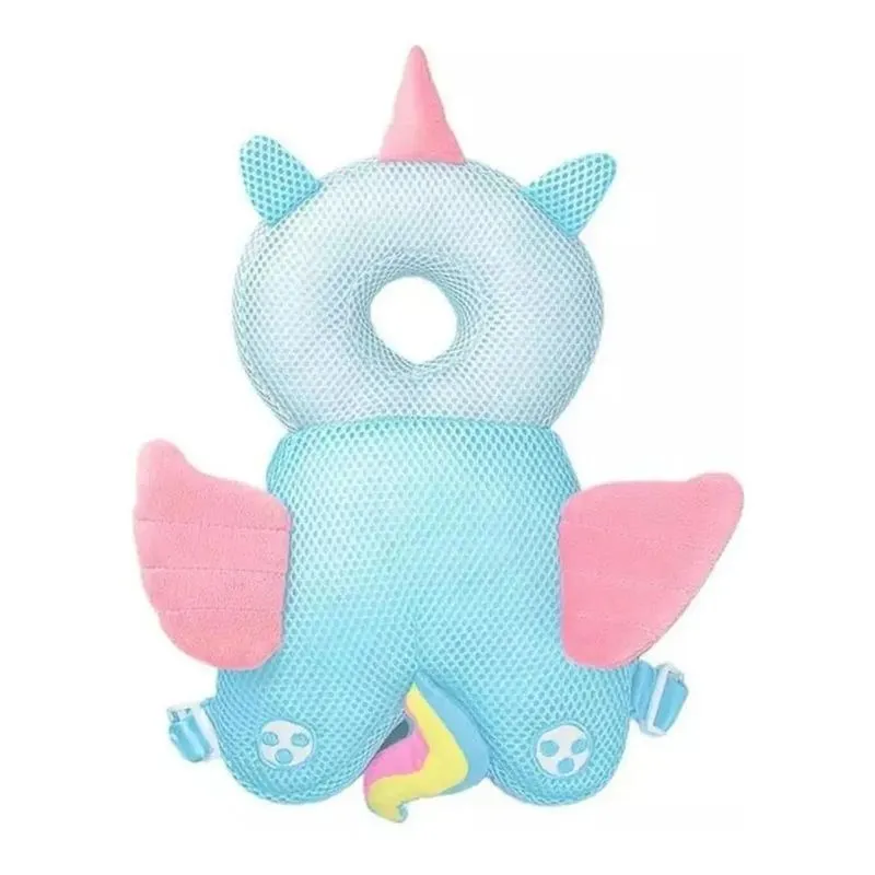 Mochila Protetor Cabeça Bebe Almofada An Unicórnio