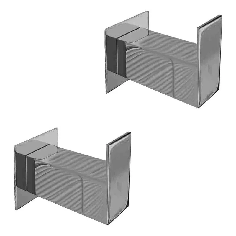 3x Kit Cabide Para Toalha Gancho Aço Inox 304 Q-c1-2 Cor