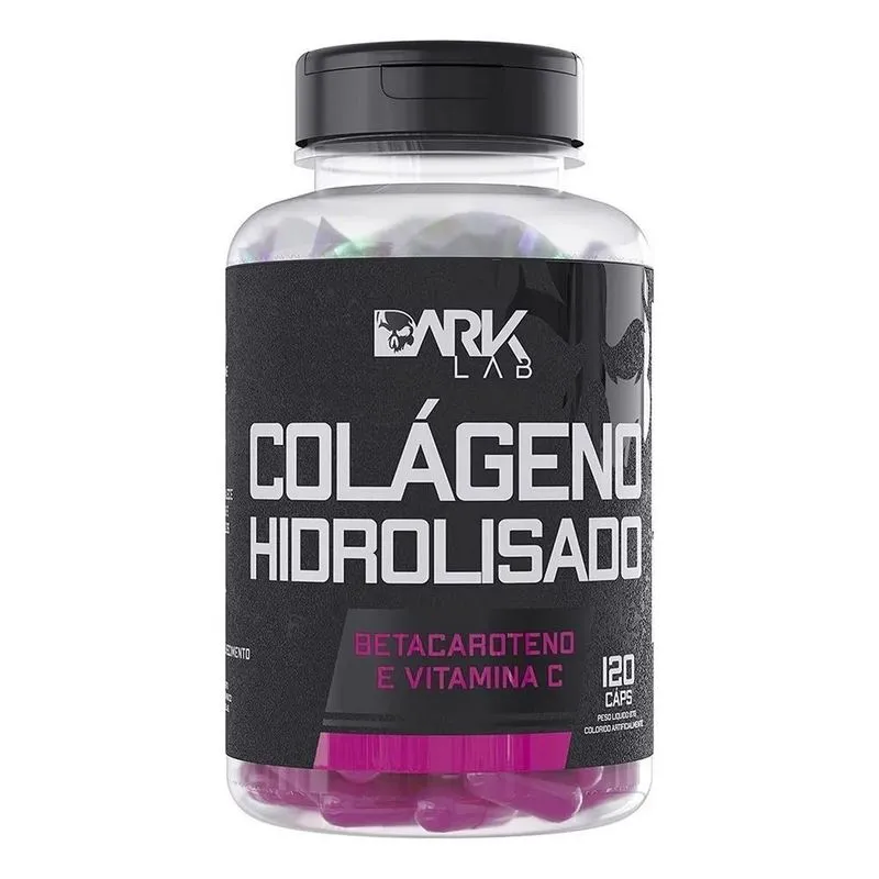 10x Colágeno Hidrolisado 120 Caps Dark Lab Sabor Sem Sabor