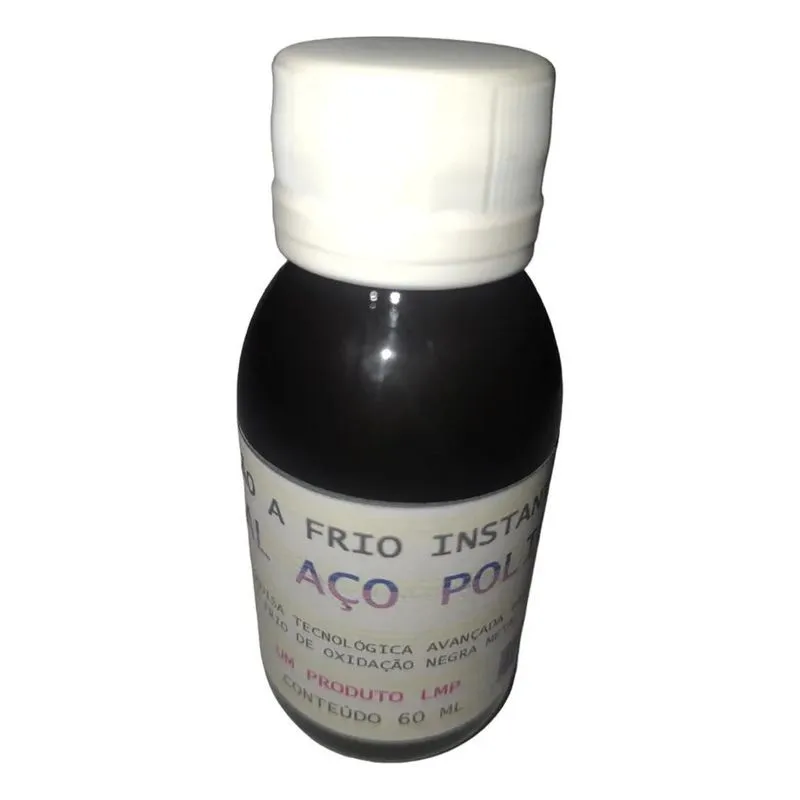 Kit Oxidação Negra Banho A Frio Metal Aço Polido 60 Ml Full