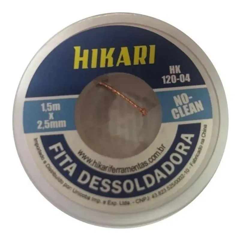 10x Malha Dessoldadora 2,5 Mm No-clean Removedor Solda Hika