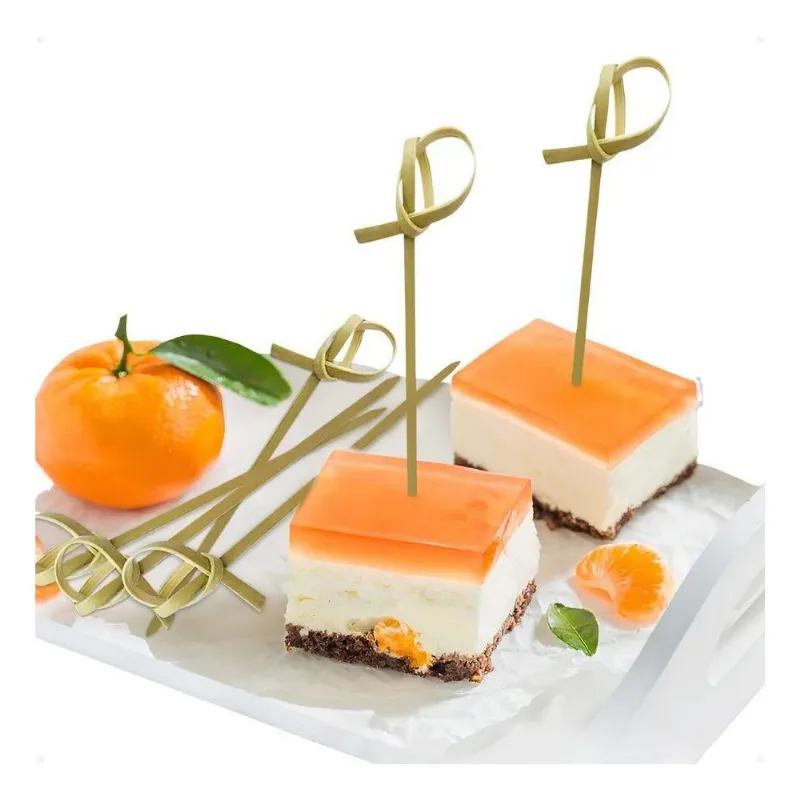 Espeto Bambu Aperitivo Decorativo Festas Nó 9cm Com 300 Unid