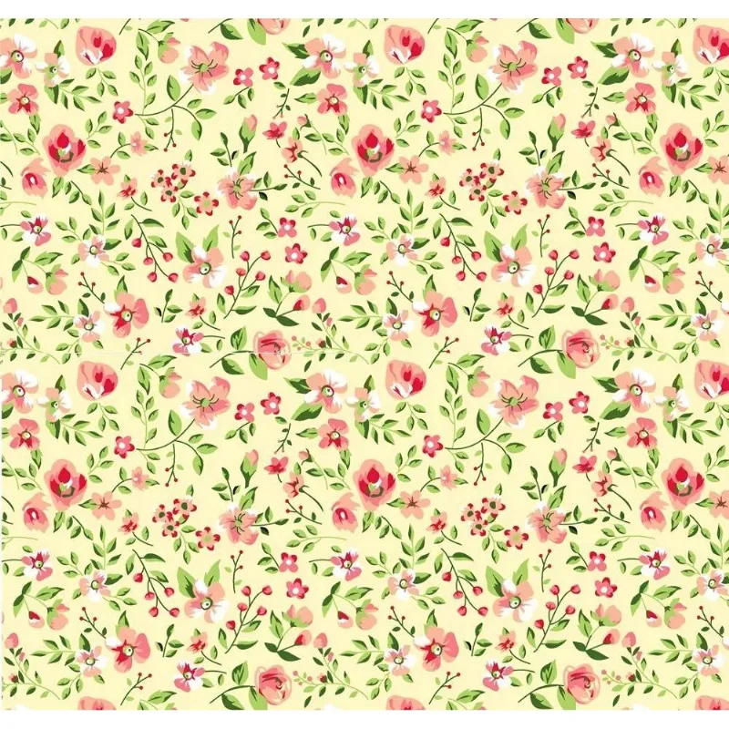 2x Tecido Tricoline Coleção Floral 50cm X 1,50mt 100% Algodã