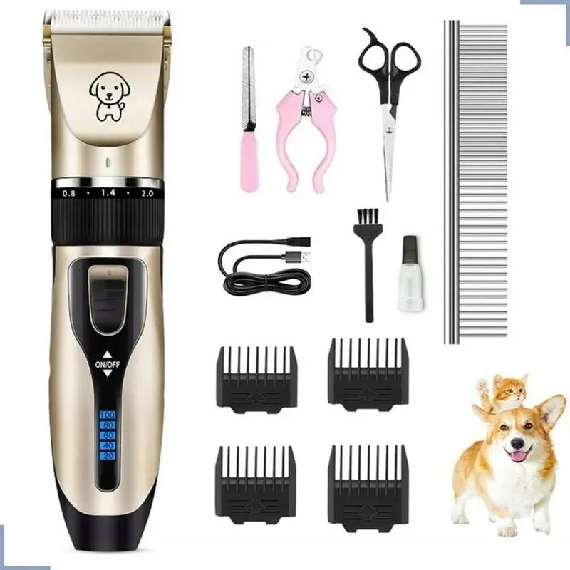 5x Máquina De Tosa Pet Elétrica Cortar Pelos Animais Cães Ga
