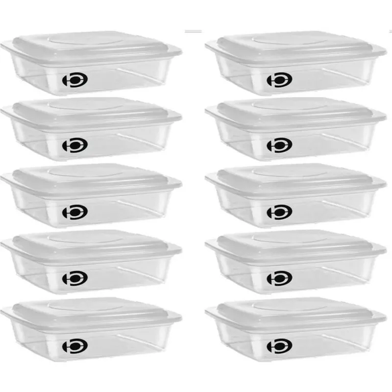 2x Kit 10 Marmitas Potes Dietas 750ml Para Freezer Microonda