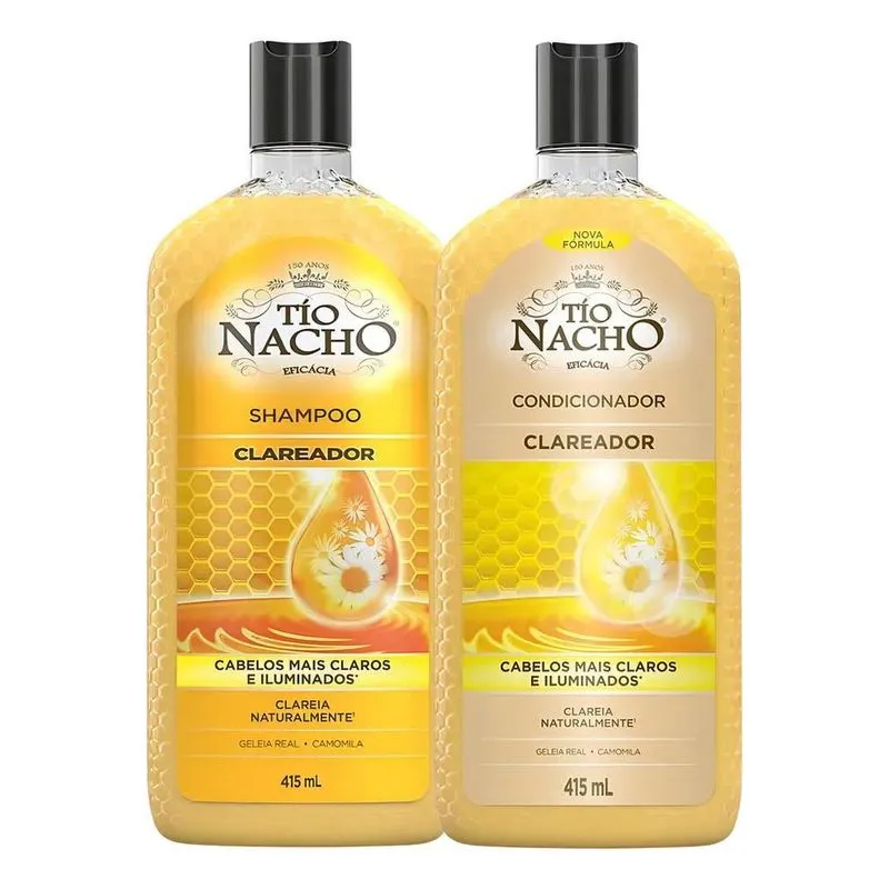 10x Kit Shampoo E Cond Tio Nacho Antiqueda Clareador 415ml