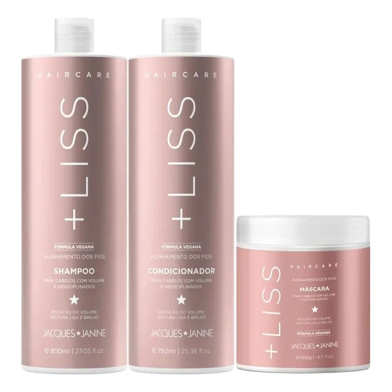 10x Jacques Janine Liss Shampoo 800ml Condicionador + Másca