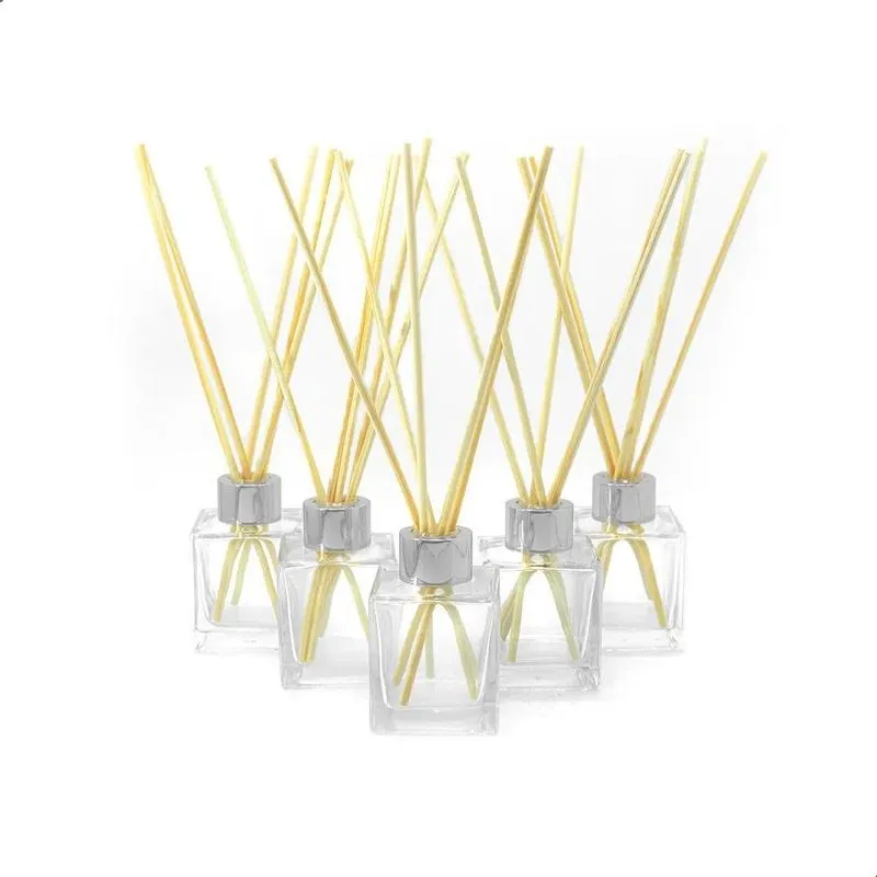 10x 10 Vidro Aromatizador Cubo 100ml Tampa Luxo+varetas Pra