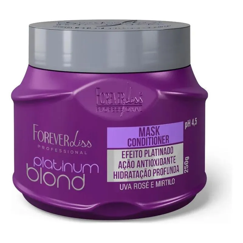 5x Máscara Matizadora Platinum Blond Forever Liss 250g