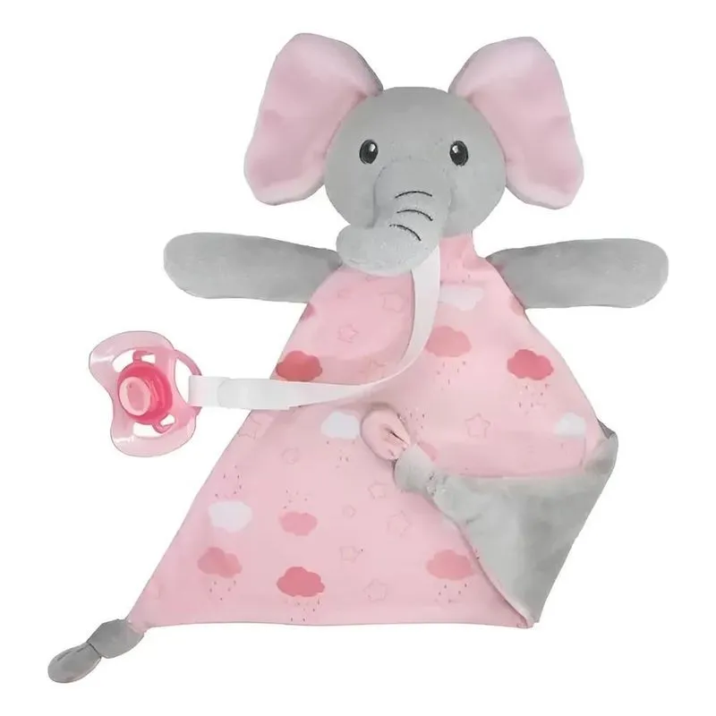 Naninha Bichinhos Bebê Pelúcia Com Prendedor De Elefante Ro