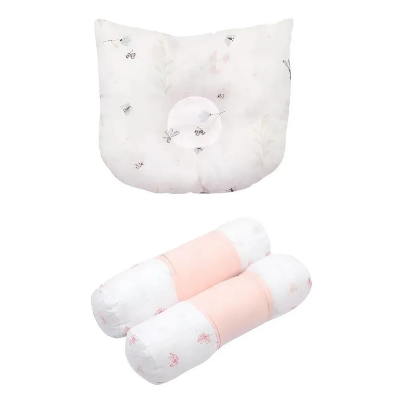 Kit Enxoval Travesseir Travesseiro Recém Nascido Menina Rosa
