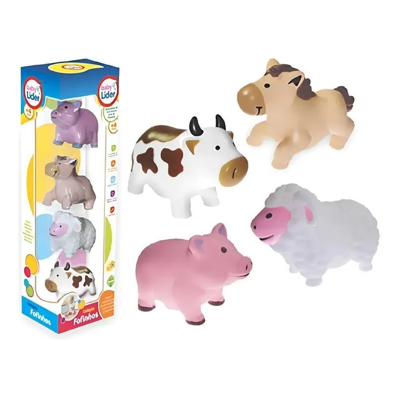 Coleção Fofinhos Fazendinha Para Bebes - Lider Brinquedos