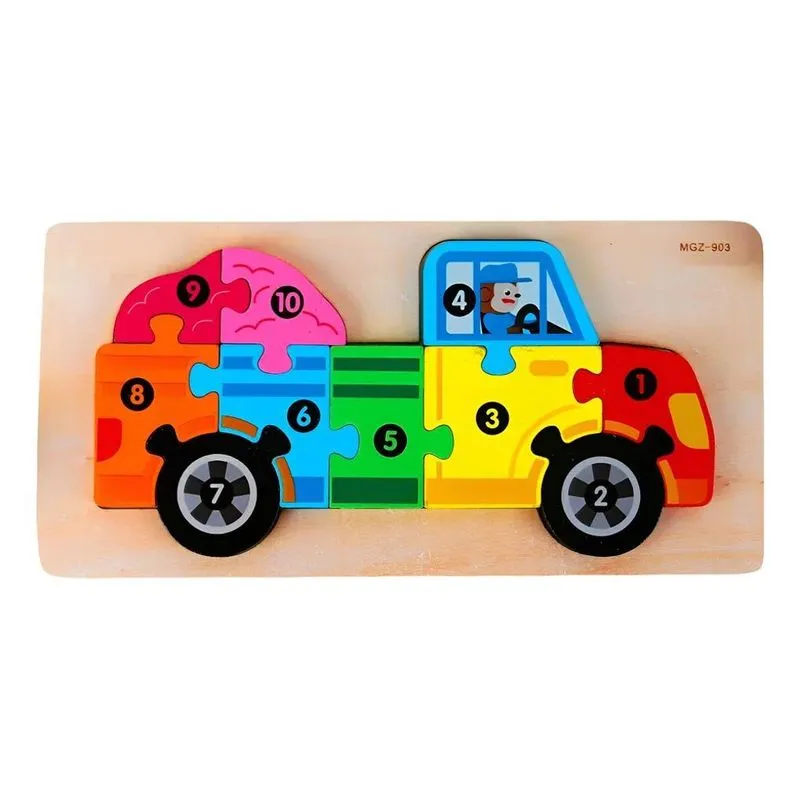 Quebra Cabeça Brinquedo Educativo Montessori S Motorista