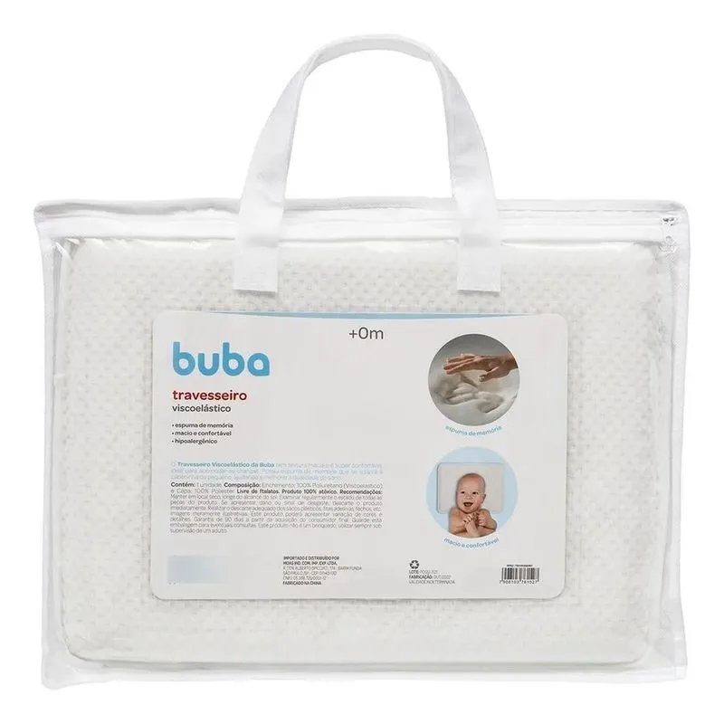 Travesseiro Hipoalergênico Viscoelástico Para Bebê - Buba Br