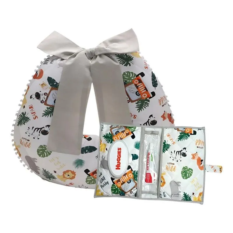 Kit Almofada Amamentação+ Porta Fralda Menino Menina 2 Safa