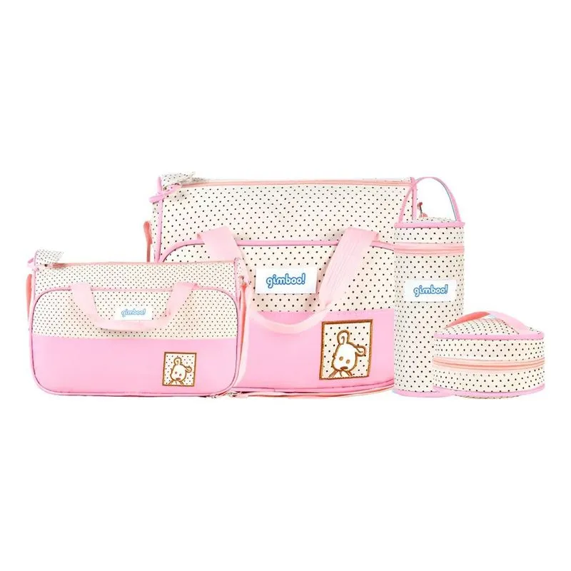 Kit Bolsas Saída Maternidade Menino / Menina 4 Pe Rosa