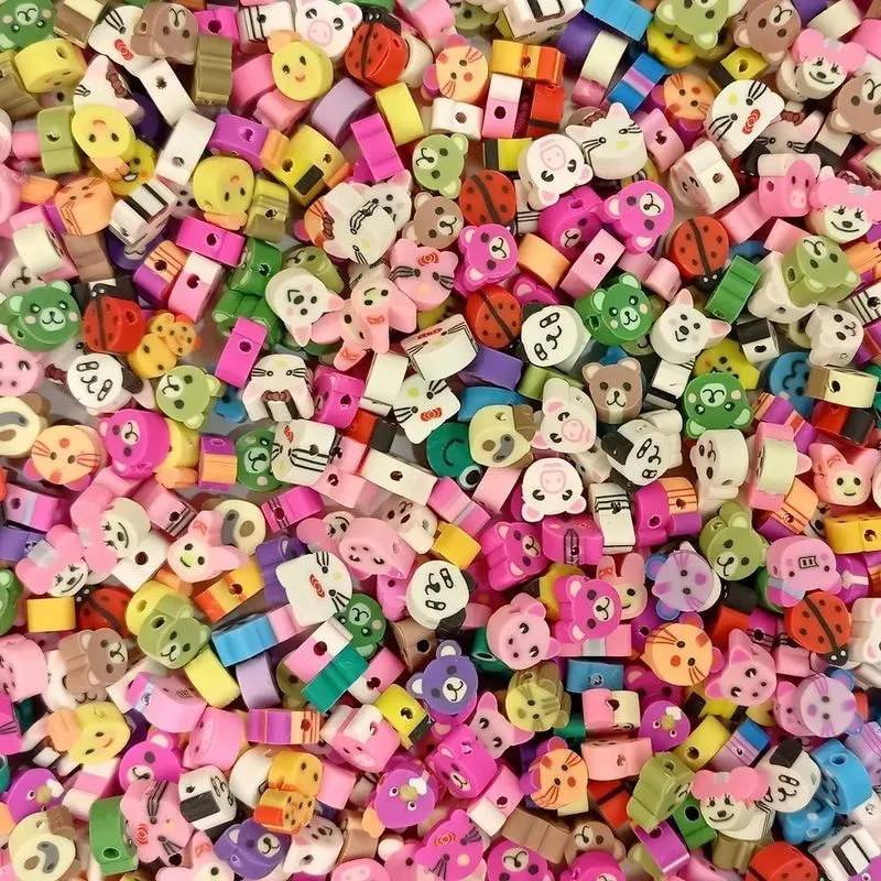 10x Miçanga Infantil Animais Para Pulseiras Colares 50 Pçs