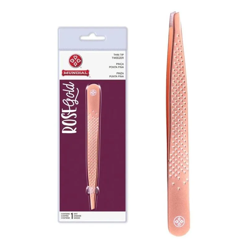Pinça Ponta Diagonal Rose Gold Sobrancelha Mundial Bc 514