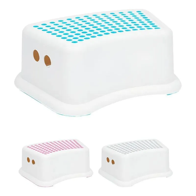 Degrau Banquinho Infantil Antiderrapante Rosa Azul