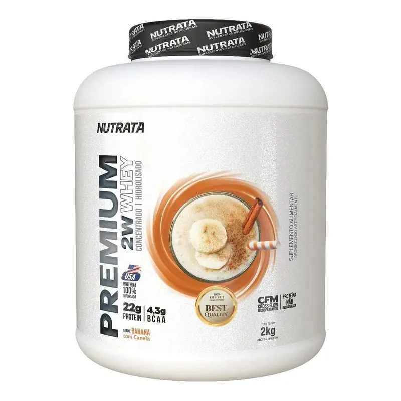 10x Premium Whey 2kg Concentrado Hidrolisado - Nutrata - Sa