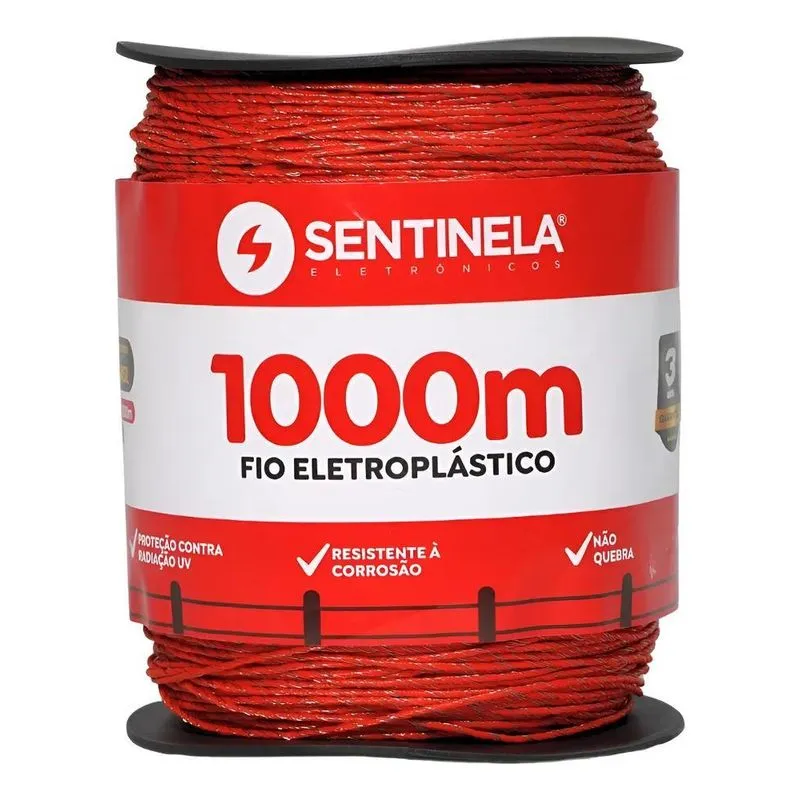 Fio Eletroplástico Cerca Rural 1000 M Super Resistente