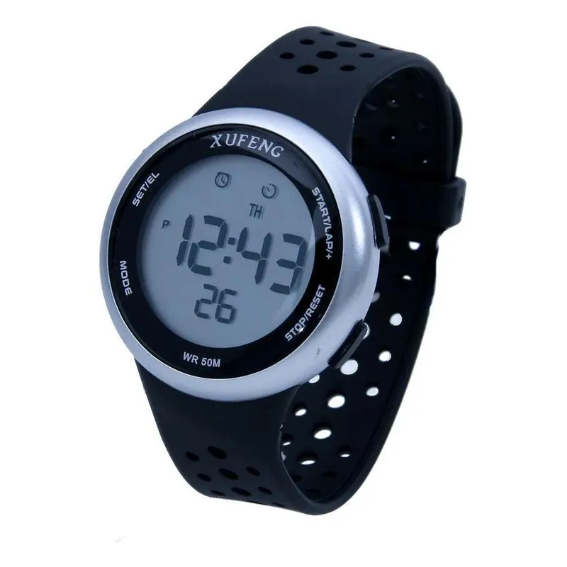 Relógio Xufeng Esportivo Digital Academia Surf Prata Xf-349r