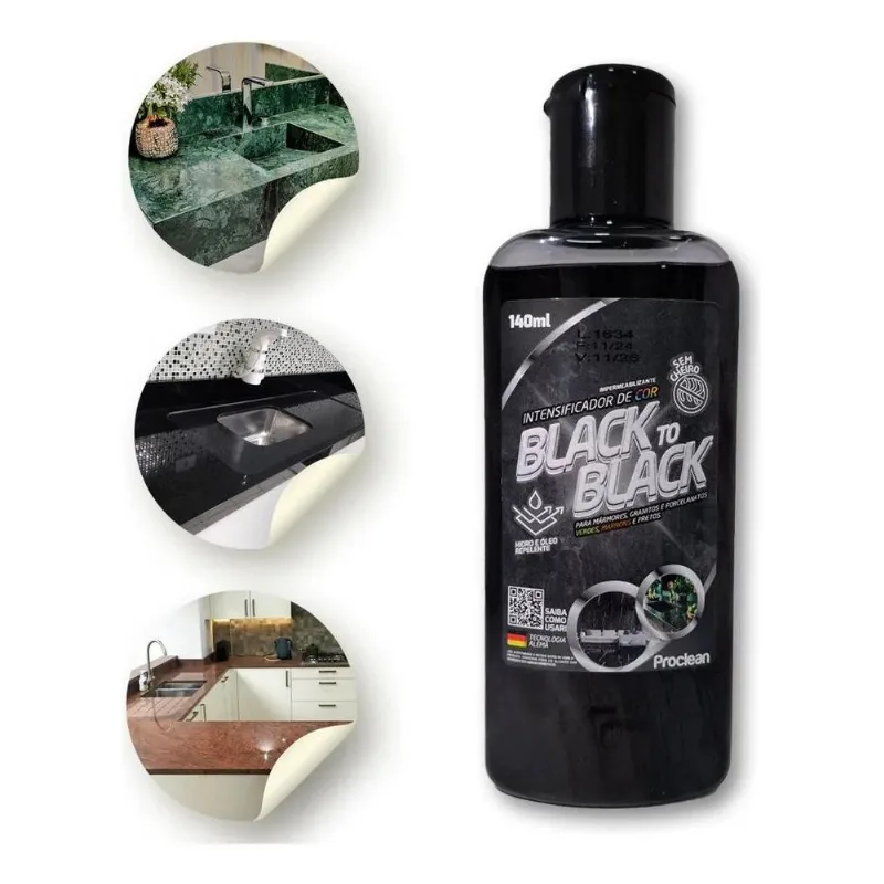 Revitalizador Para Mármore E Granito Black To Black - 140ml