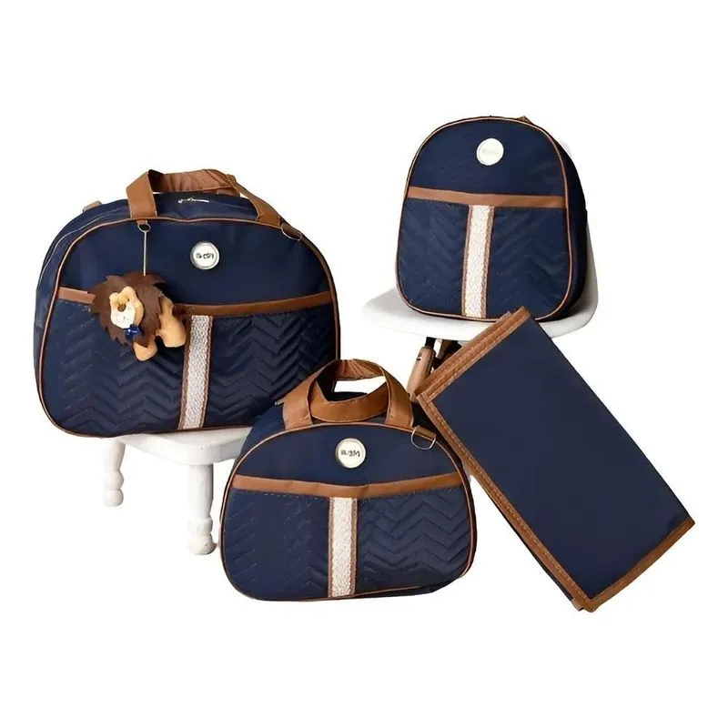 Bolsa Maternidade Mochila Safári Menino Men Azul-marinho