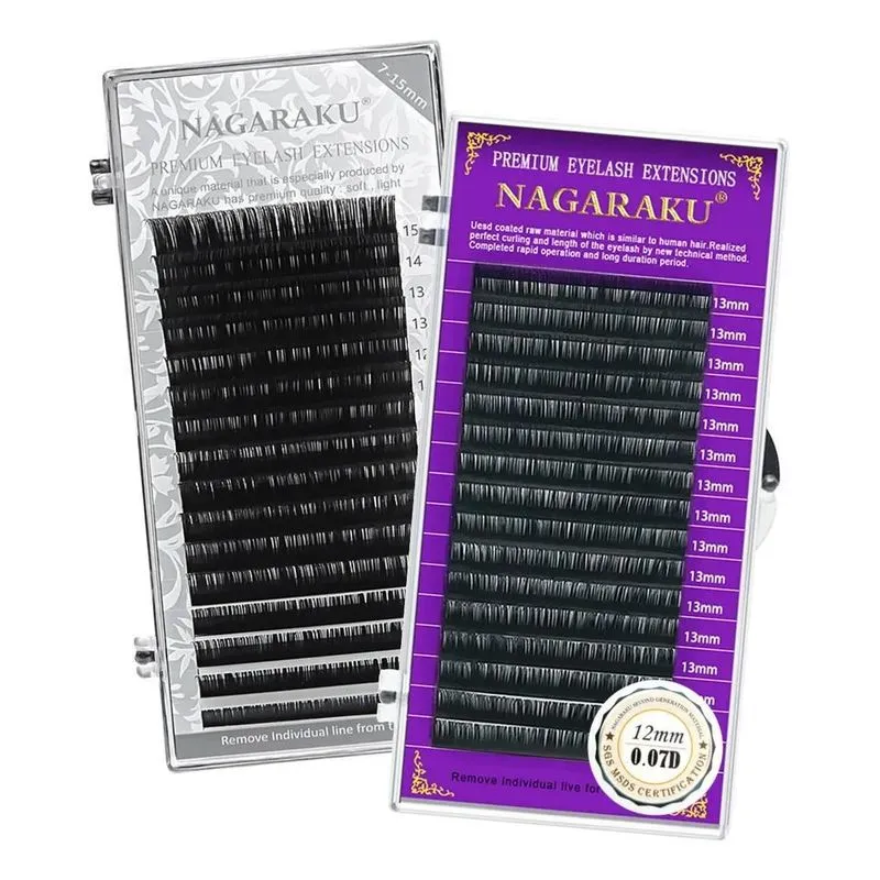 2x Cílios Nagaraku Fio A Fio E Volume Russo Curvatura C D