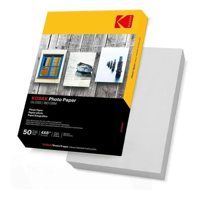 3x Papel Fotográfico Kodak 10x15 50 Folhas - Brilhante 180g
