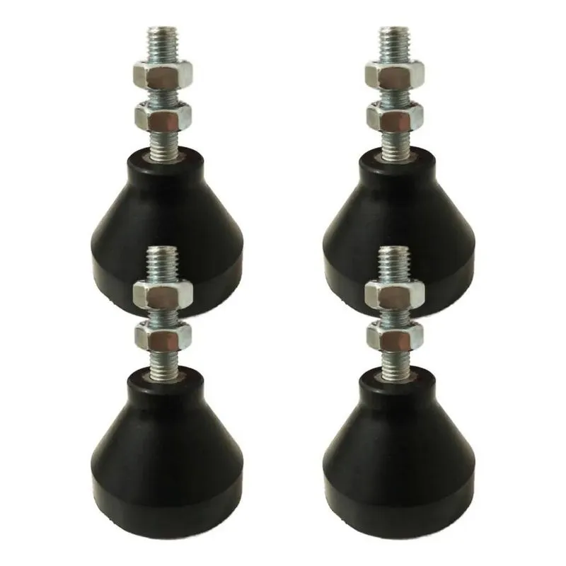 3x 4 Peças Amortecedor Vibração 400kg Pé Borracha M10 Mm