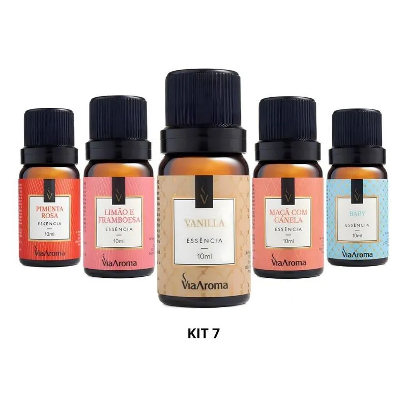 Essencia Para Aromatizador Via Aroma - Top 5 Mais Ven Kit 07