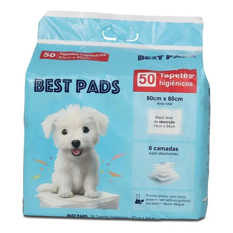 Best Pads Tapete Higiênico 80cm X 60cm 50 Unidades