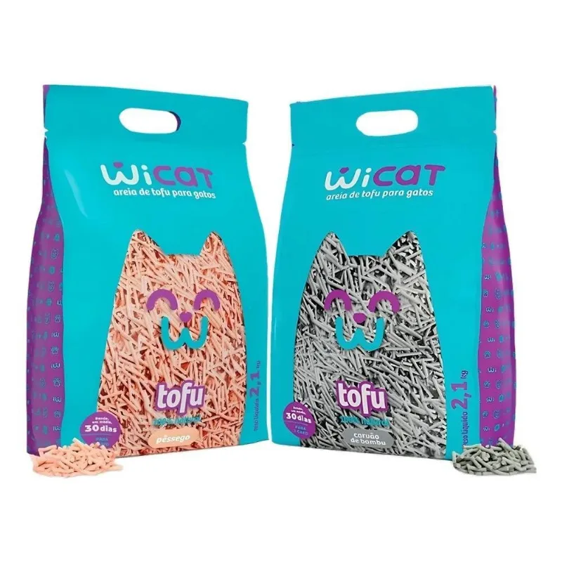 Areia Higiênica Para Gatos Biodegradável Tofu - Wicat 2, Bam