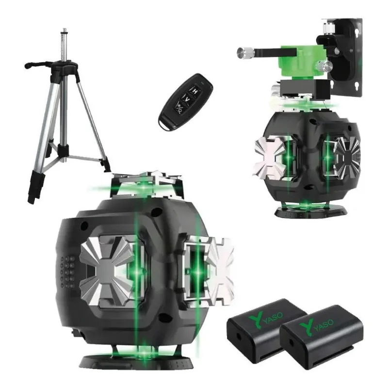 Nível A Laser 16 Linhas Verde Automático 360 4D + Tripé