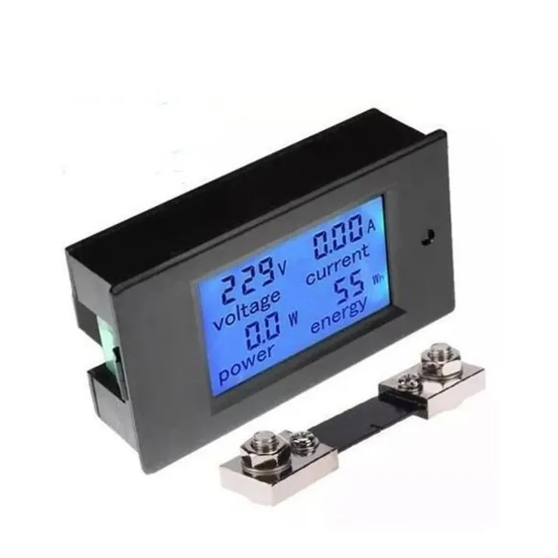 2x Wattímetro Voltímetro Amperímetro 12v 24 Solar Dc 100a Sh