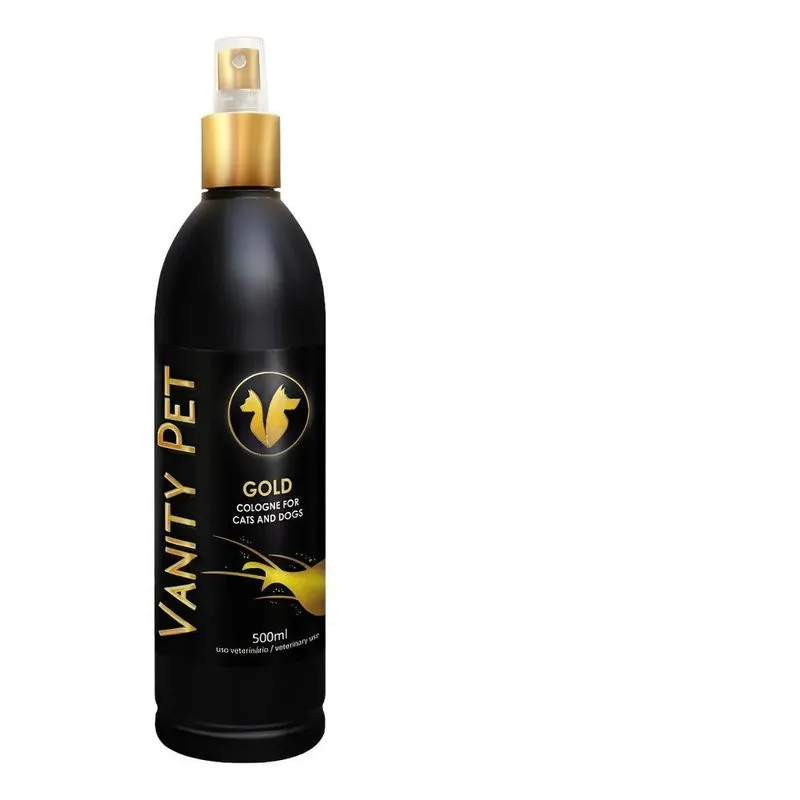 Perfume Gold Vanity Pet Cães Gatos Banho E Tosa 500ml