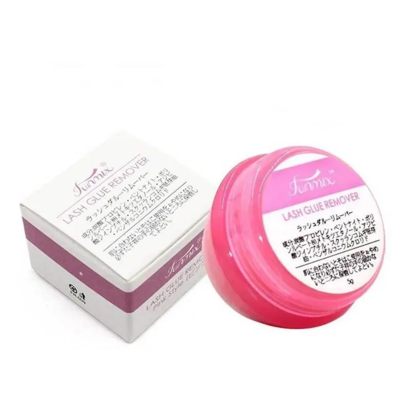 3x Removedor De Cola Extensão Cílios Funmix Creme 5g Morango
