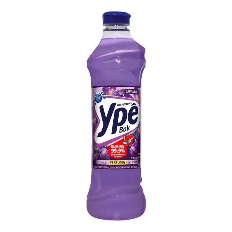 5x Desinfetante Lavanda Bak Ypê 500ml