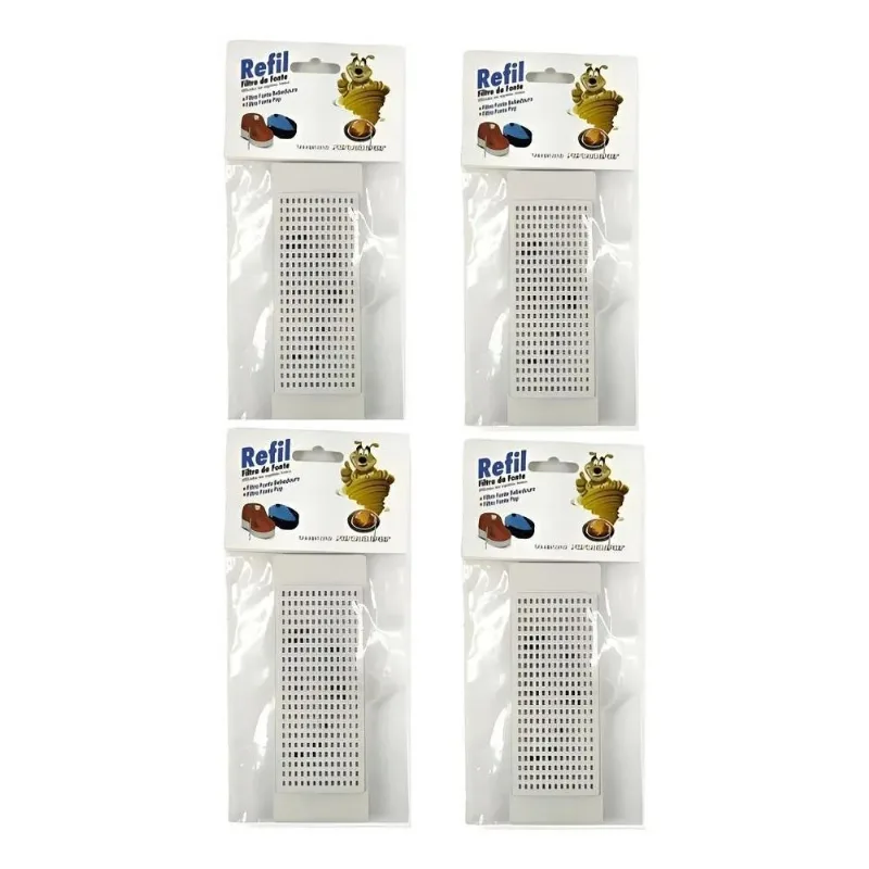 Kit 4 Unid. Filtros Refil Fonte Bebedouro Gatos Furacã Branc