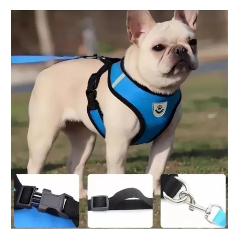 10x Coleira Peitoral Para Cachorro Pet Colete Refletivo Guia