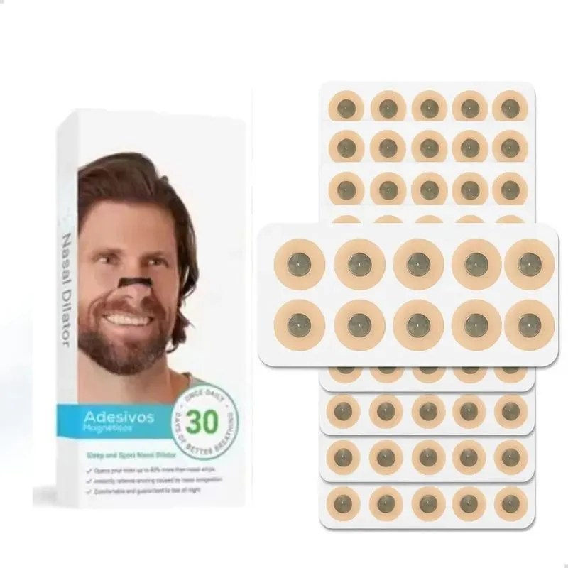 10x Refil De 60 Adesivos Magnéticos Para Dilatador Nasal P