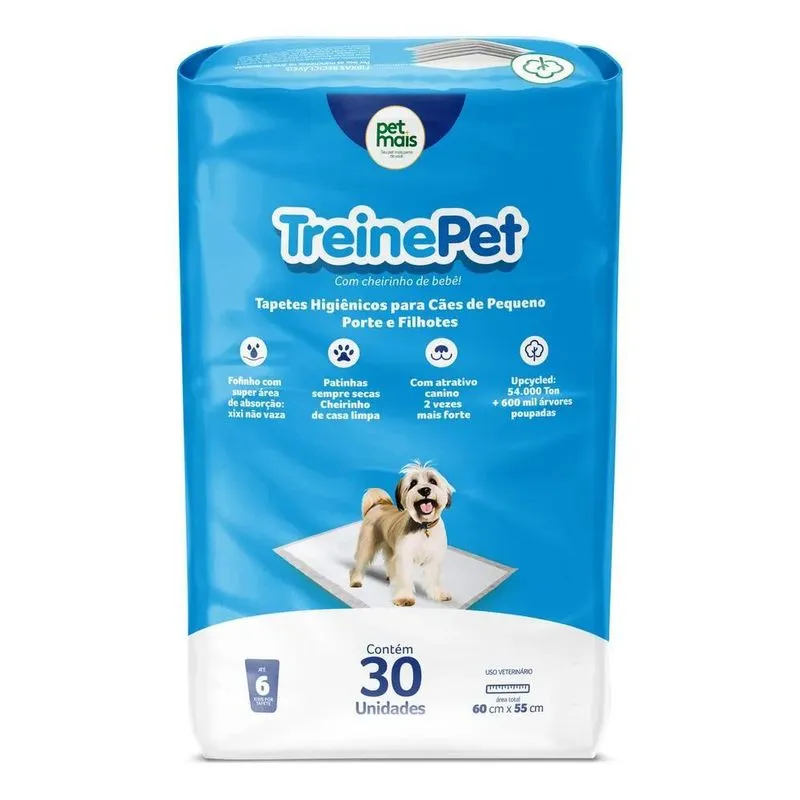 Tapete Higiênico Treine Pet - 55x60 30 Unidades