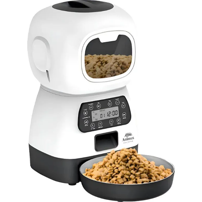Animus Bem Estar Alimentador Pet Automático Branco 3.5l