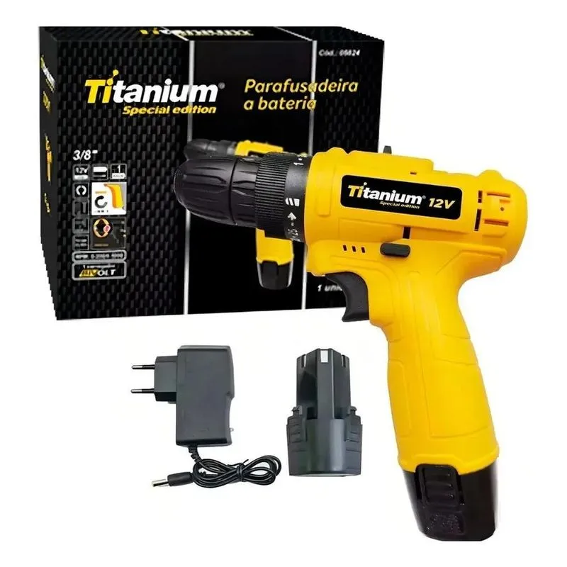 5x Parafusadeira 12v 1,2ah Special Edition 06238 - Titanium