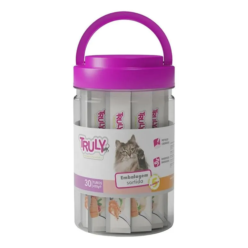Petisco Gato Truly Creamy Sabor Sortido 14gx30 420g