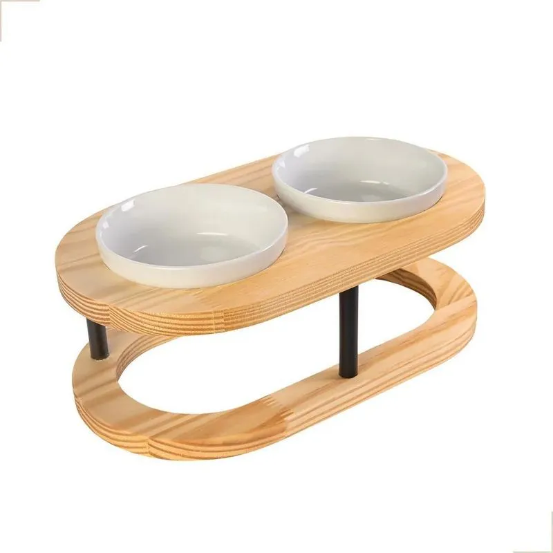 Comedouro Elevado Tom Duplo P Para Cães E Gatos - Mádela